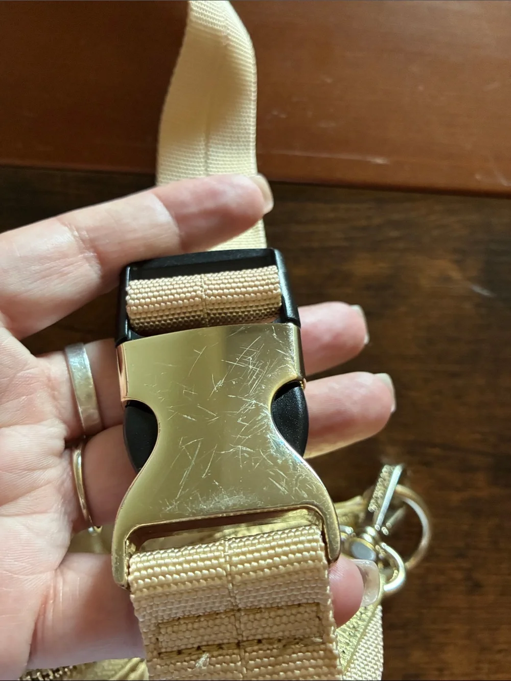 MZ Wallace Metallic Gold Quilted Crossbody Sling Bag - Picture 4 of 12